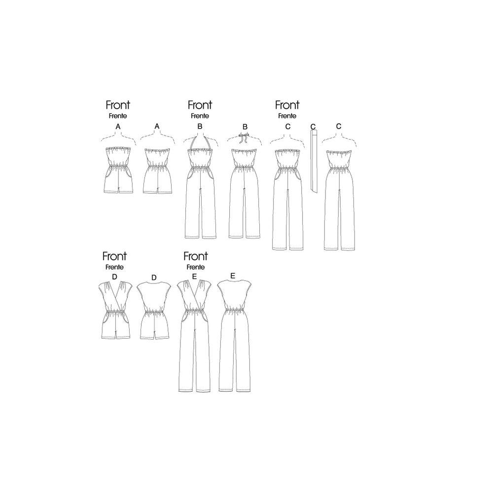 McCall's Patterns M6083 Misses' Jumpsuit in 3 Lengths and Sash