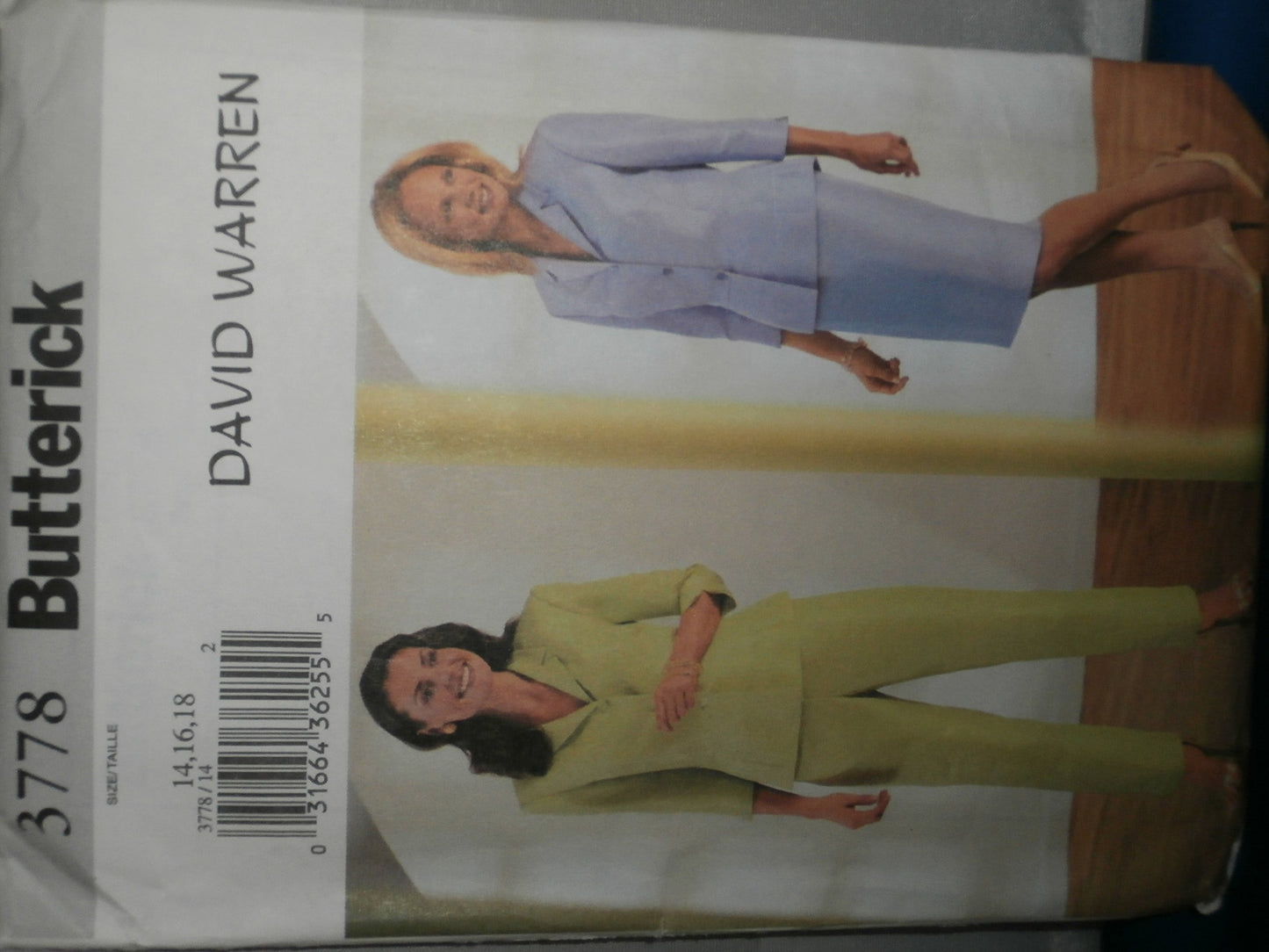 Butterick 37782003 David Warren Misses' Top, Skirt and Pants; Sizes 14-18
