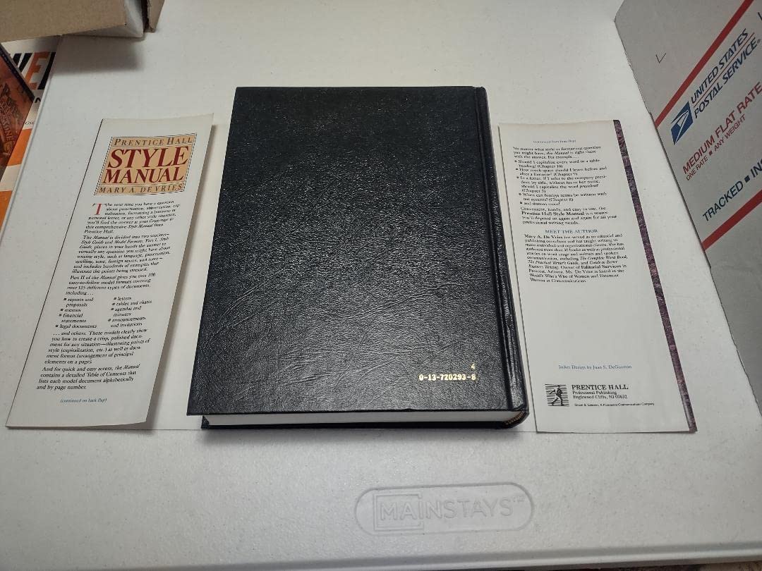 Prentice Hall Style Manual/a Complete Guide With Model Formats for Every Business Writing Occasion