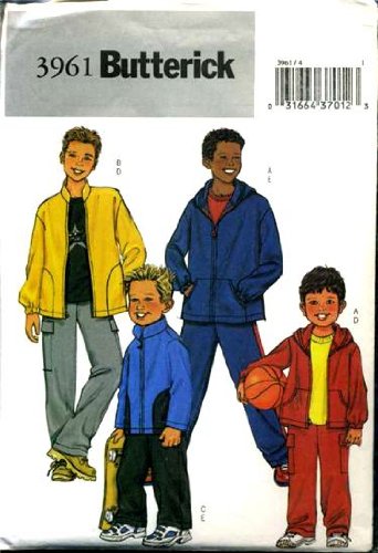 Butterick Sewing Pattern 3961 Boys' Jacket & Pants, Size 4 5 6