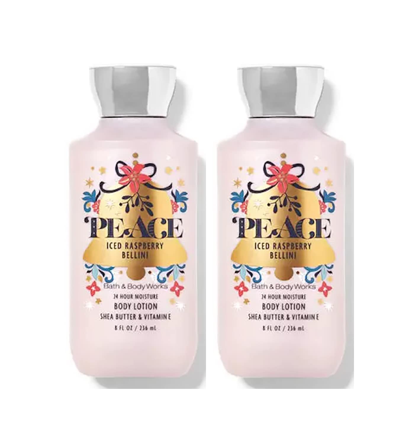Bath & Body Works Bath and Body Works Iced Raspberry Bellini Super Smooth Body Lotion Sets Gift For Women 8 Oz -2 Pack (Iced Raspberry Bellini)