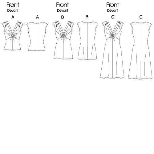 BUTTERICK PATTERNS B5484 Misses' Top, Tunic and Dress, Size F5 (16-18-20-22-24)