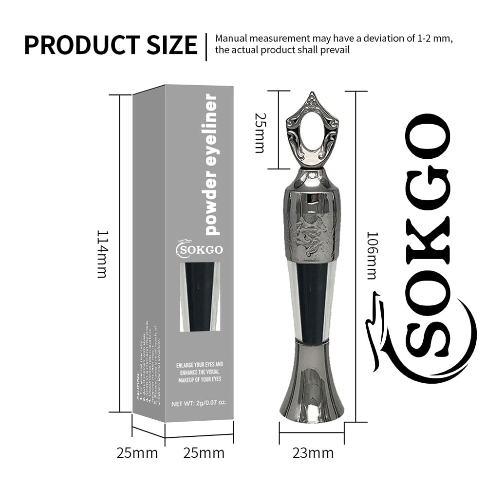 Powder Eyeliner, 100% Handmade Natural powder eyeliner, Easy to Apply Formula, Easily Removed, Last for All Day Long