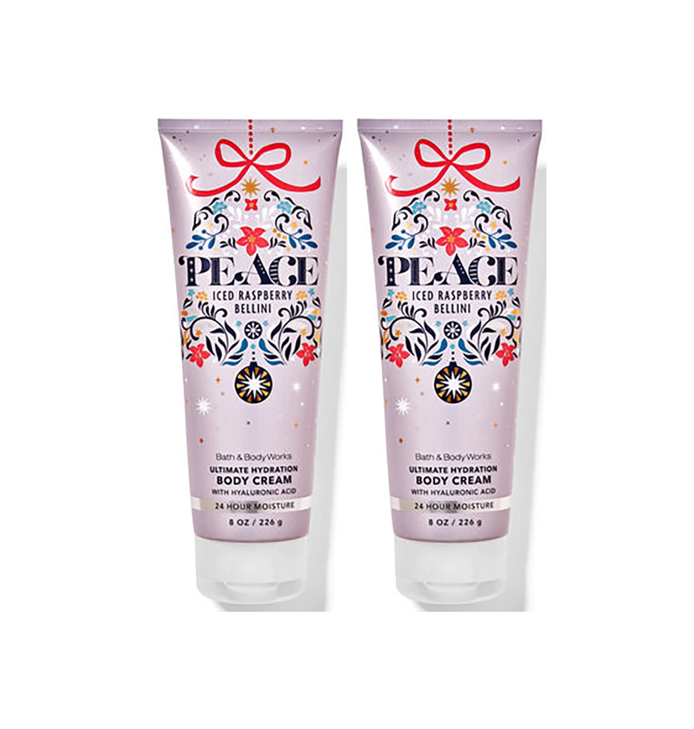 Bath and Body Works Iced Raspberry Bellini 2 Pack Ultra Shea Body Cream 8 Oz. (Iced Raspberry Bellini)