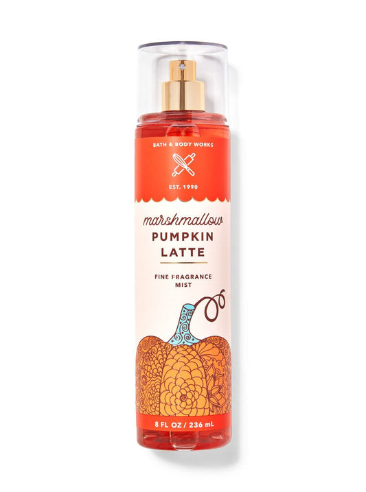 Bath and Body Works - Marshmallow Pumpkin Latte - Ultra Shea Body Cream and Fine Fragrance Mist -8 Oz