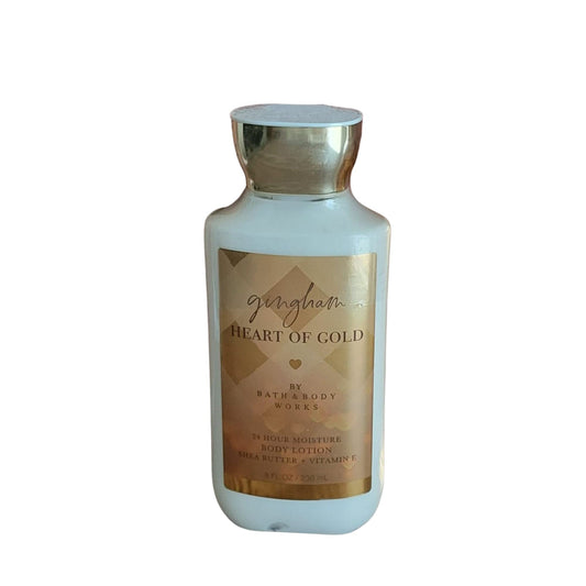 Bath and Body Works Gift Set of 10 oz Shower Gel and 8 oz Lotion (Gingham Heart of Gold)