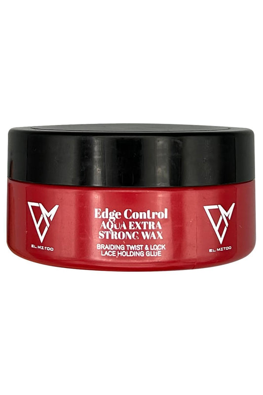 El Mito Edge Control Aqua Extra Strong Holding Gel Wax for Braiding, Twists & Lace Wigs - Unisex Natural Styling Balm with Matte Finish & Firm Hold, 5oz (150ML)