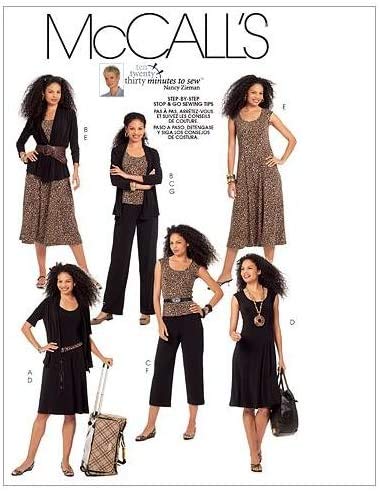 McCall's Patterns M5890 Misses' Jackets, Top, Dresses and Pants in 2 Lengths