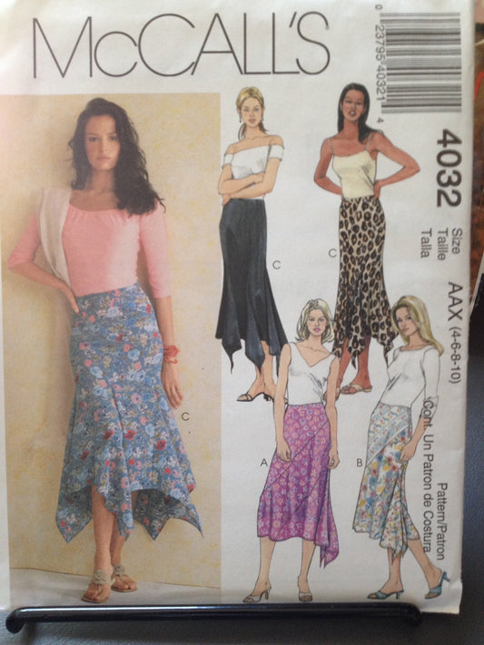 Mccall's Misses Skirt - 2 Lengths - 4032