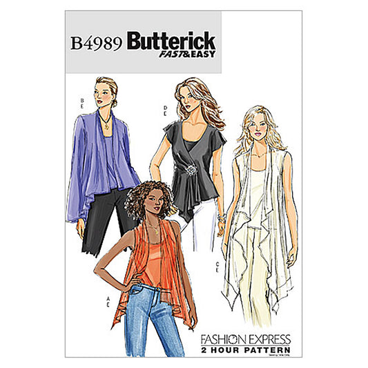 BUTTERICK PATTERNS B4989 Misses' Top and Camisole, Size Z (LRG-XLG)