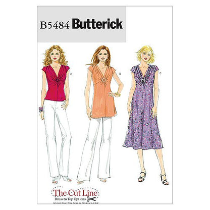 BUTTERICK PATTERNS B5484 Misses' Top, Tunic and Dress, Size F5 (16-18-20-22-24)