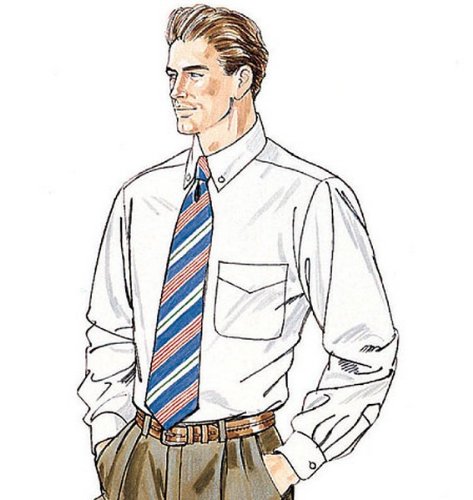McCall's Patterns M2447 Men's Lined Vest, Shirt, Tie in Two Lengths and Bow Tie