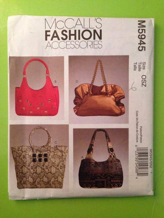 McCall's Fashion Accessories Pattern M5945 for Bags