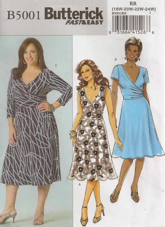 Butterick 5001, Women's Dress, Size RR(18W-24W), OOP