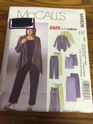 McCall's M4606 Sewing Pattern, Women's Petite Unlined Jacket, Top, Dress, Pants & Skirt, Size RR (18W-20W-22W-24W-36-38-40-42)