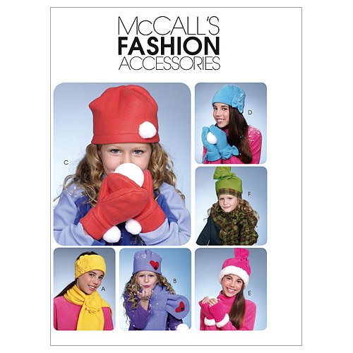 McCall's Patterns M5993 Children's/Girls' Hats, Scarves and Mittens