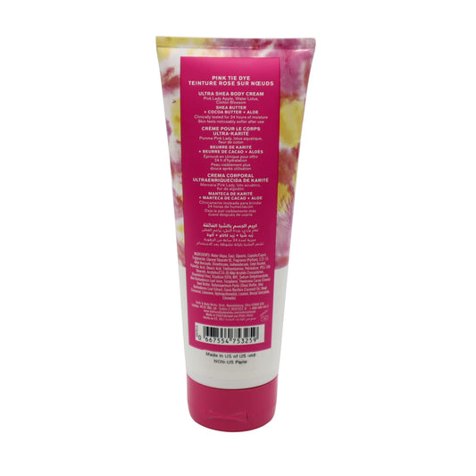 Bath and Body Works Pink Tie Dye 24 Hour Moisture Ultra Shea Body Cream 8 Ounce