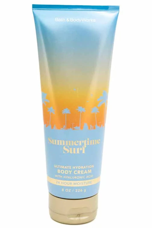 Bath and Body Works Summertime Surf Ultimate Hydration Body Cream 8 Ounce Full Size with Hyaluronic Acid