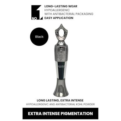 Sheida Natural Kohl Powder – Long-Lasting Traditional Eyeliner - Mineral-Rich Formula for Intense Color and Eye Care - Black 2 gr