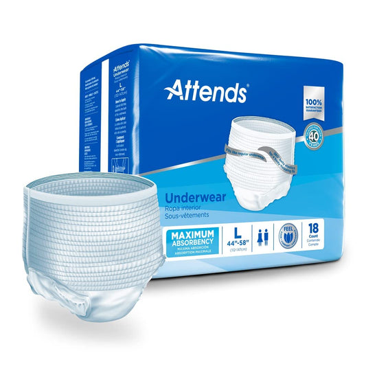 Attends 48AP0730CA - Attends Adult Extra Absorbency Protective Underwear Large 44-58
