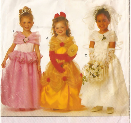 Butterick vintage sewing pattern 6934 princess costumes - Size 2-3