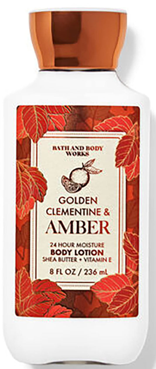 Bath & Body Works Bath and Body Works Golden Clementine & Amber Super Smooth Lotion Sets Gift For Women 8 Oz (Golden Amber) 4 Fl Oz (Pack of 2)
