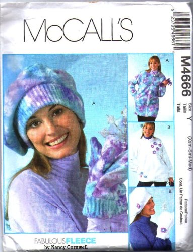 McCall's Sewing Pattern M4666 - Misses Unlined Jackets, Hat and Mittens