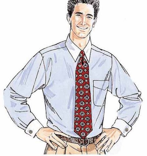 McCall's Patterns M2447 Men's Lined Vest, Shirt, Tie in Two Lengths and Bow Tie