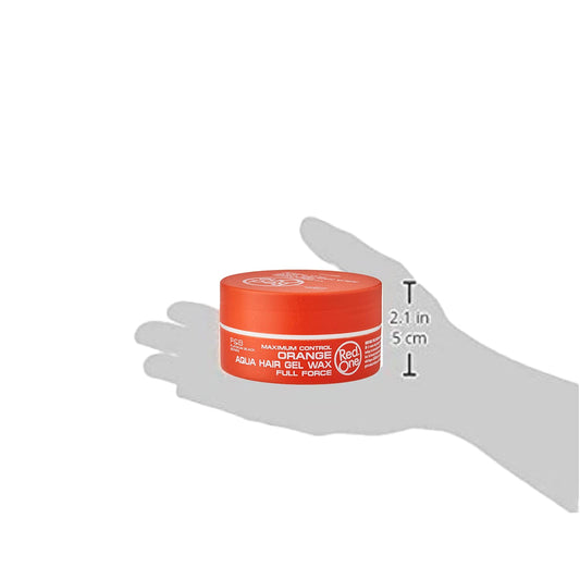RedOne Aqua Hair Wax Maximum Hold Full Force Hair Gel, 150ml (5 pack) ORANGE