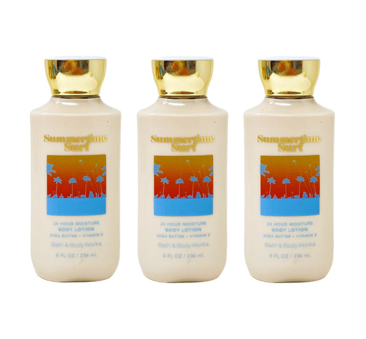 Bath & Body Works Summertime Surf 24 Hour Moisture Body Lotion Set - Pack of 3