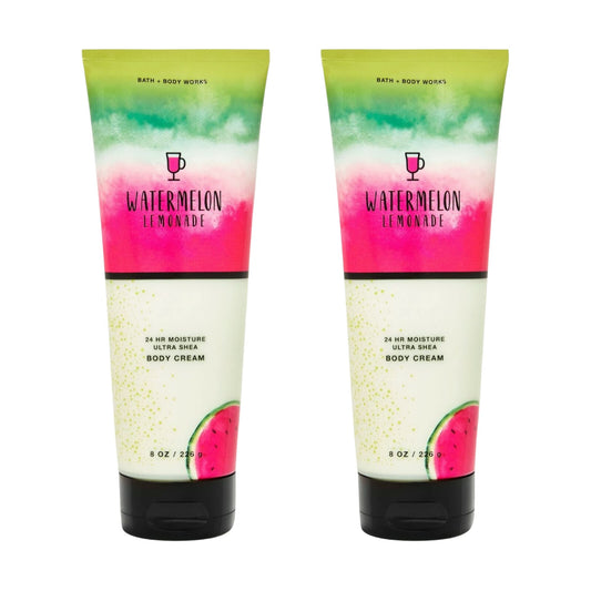 Bath and Body Works Gift Set of of 2 - 8 oz Body Cream - (Watermelon Lemonade)