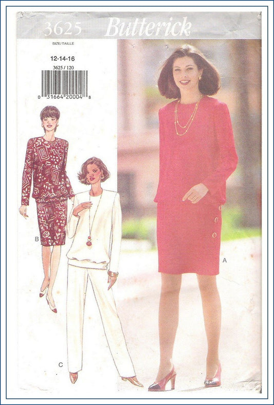 Butterick 3625 Dress Skirt Pants Pattern