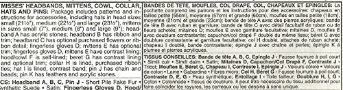 McCall's Fashion Accessories Pattern M5996 for Headbands, Mittens, Cowl, Collar, Hats and Pins