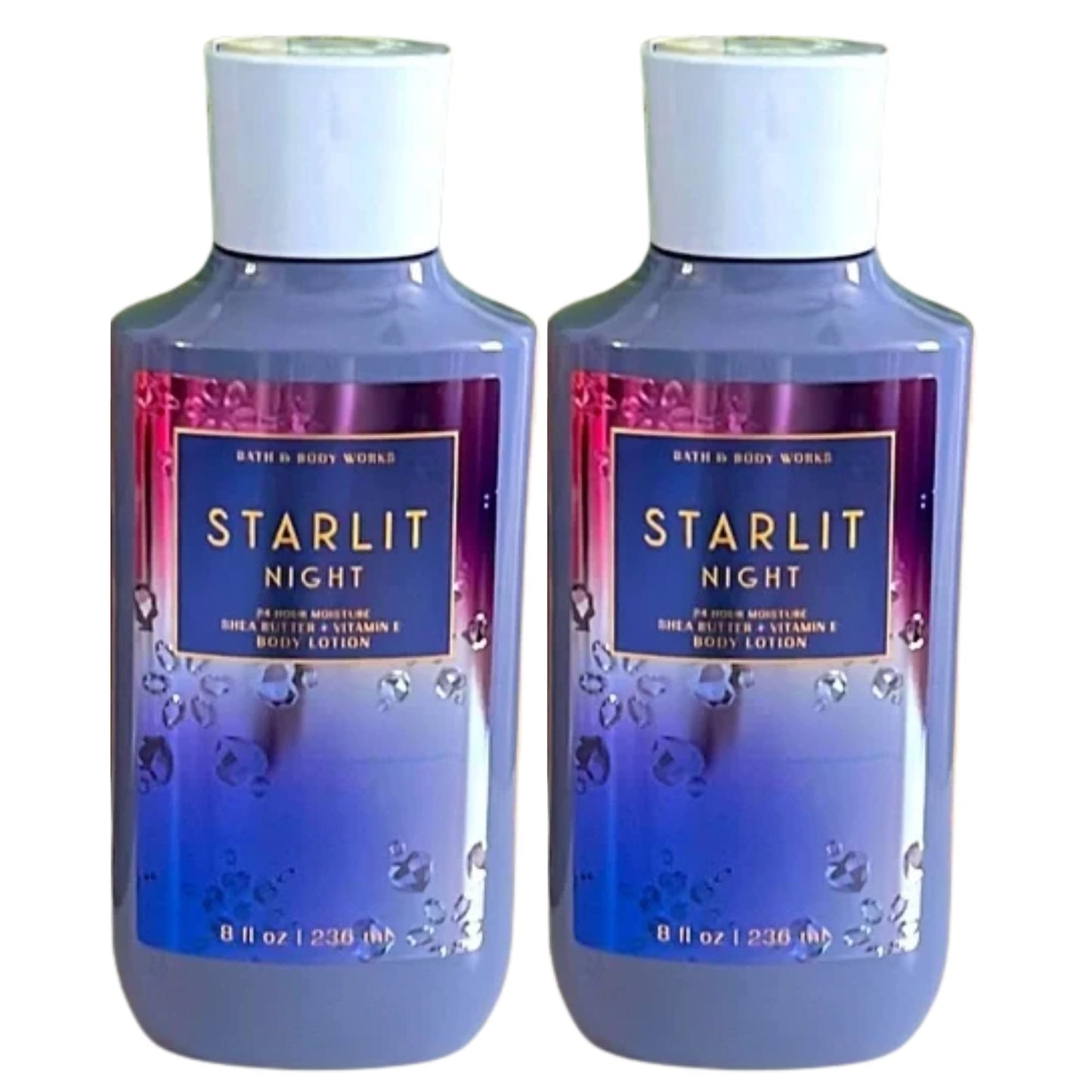 Bath and Body Works Gift Set of of 2 - 8 Fl Oz Lotion - (Starlit Night)