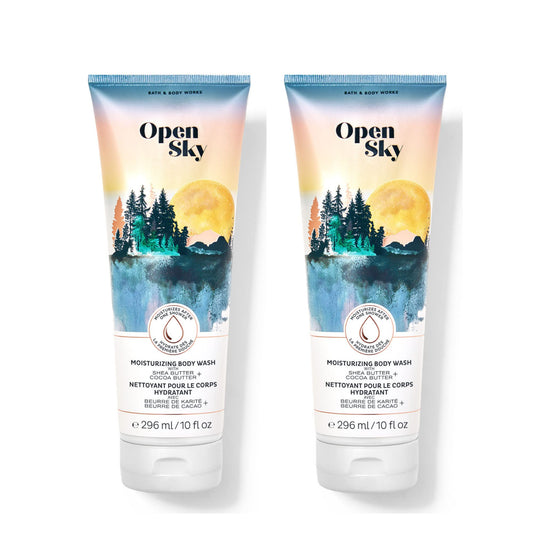 Bath and Body Works Gift Set of 2 - 10 Ounce Moisturizing Body Wash - (Open Sky)