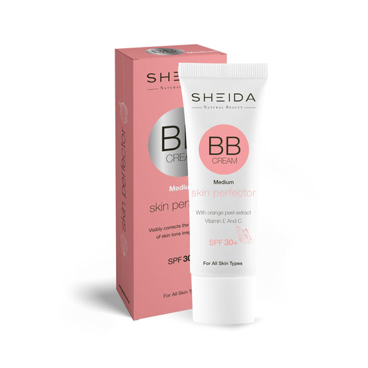 SHEIDA BB Cream Skin Perfector, Medium Shade, SPF 30+, All Skin Types, With Vitamin E and C