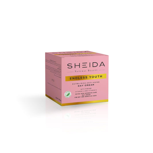 Sheida Natural Beauty Extra Rich Anti-Aging Day Cream with Ribose, Vitamin D and E, 1.7 fl oz