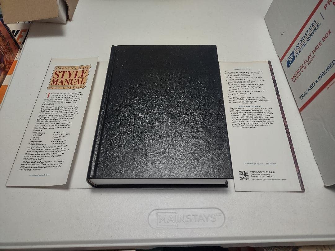 Prentice Hall Style Manual/a Complete Guide With Model Formats for Every Business Writing Occasion
